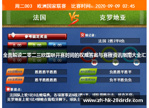 全面解读二零二三欧国联开赛时间的权威答案与赛程资讯指南大全汇