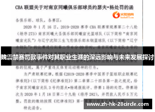 魏震禁赛罚款事件对其职业生涯的深远影响与未来发展探讨